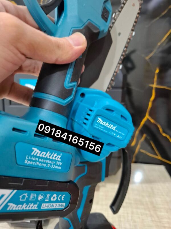 ست دو عددی قیچی باغبانی و اره 15سانت هرس شارژی 6 آمپر باتری بزرگ طرح ماکیتا MAKIITA