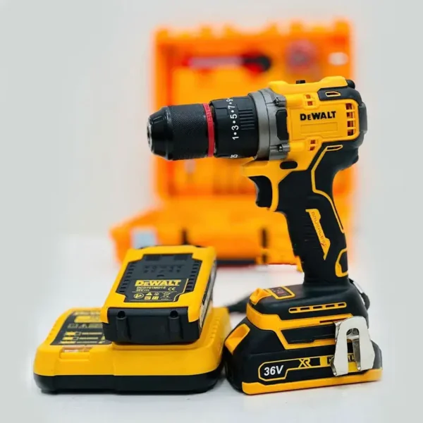 دریل شارژی پیچ گوشتی دیوالت 36 ولت با جعبه ابزار کامل Dewalt 36V