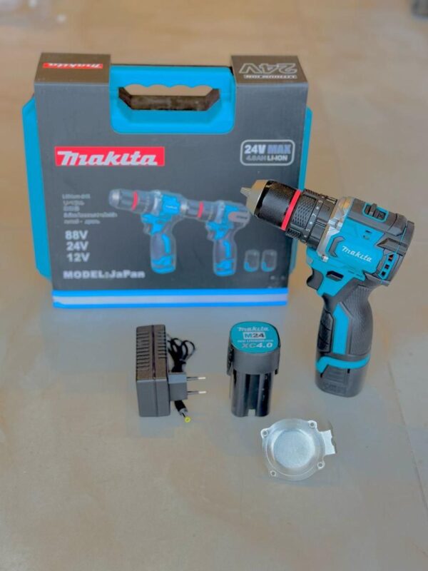 دریل شارژی ۲۴ ولت ماکیتابراشلس با پد پولیش مدل brushless24v
